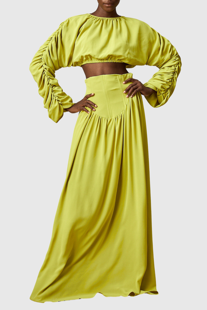 Maudia Crop Top & Maxi Skirt Set