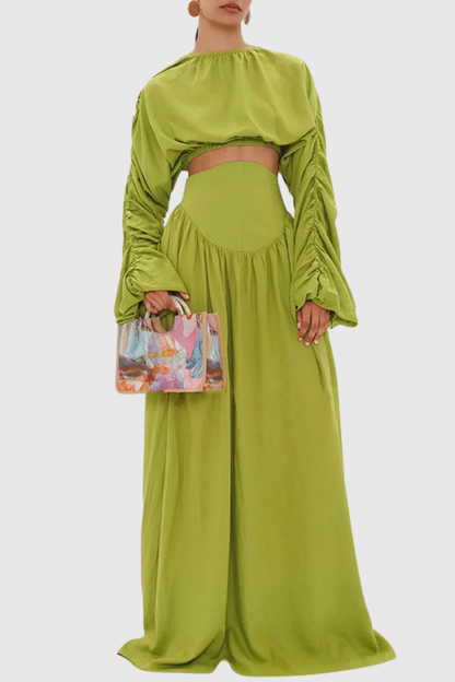 Maudia Crop Top & Maxi Skirt Set