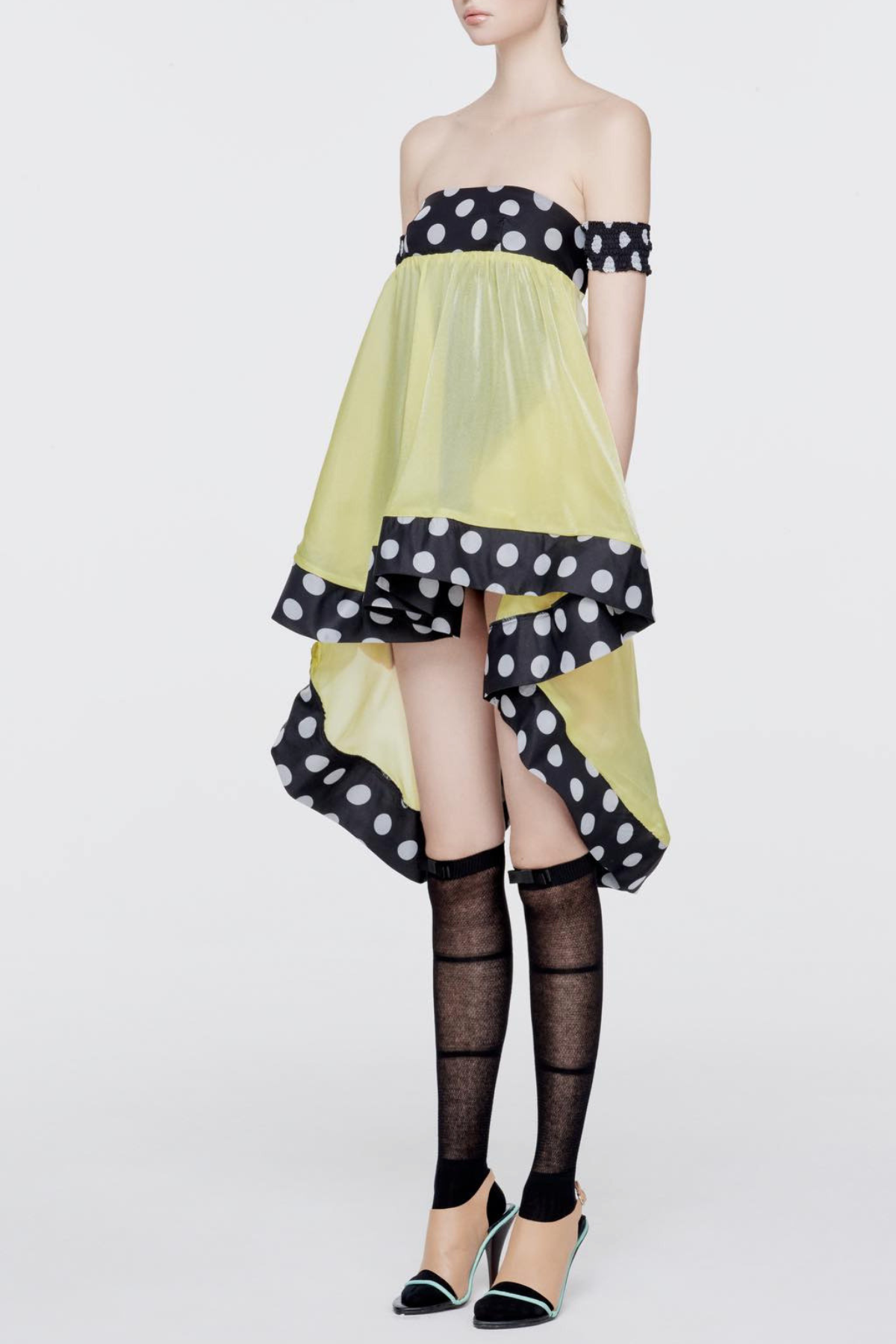 Maural Off Shoulder Polka Dot Mini Dress
