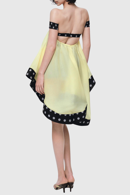 Maural Off Shoulder Polka Dot Mini Dress