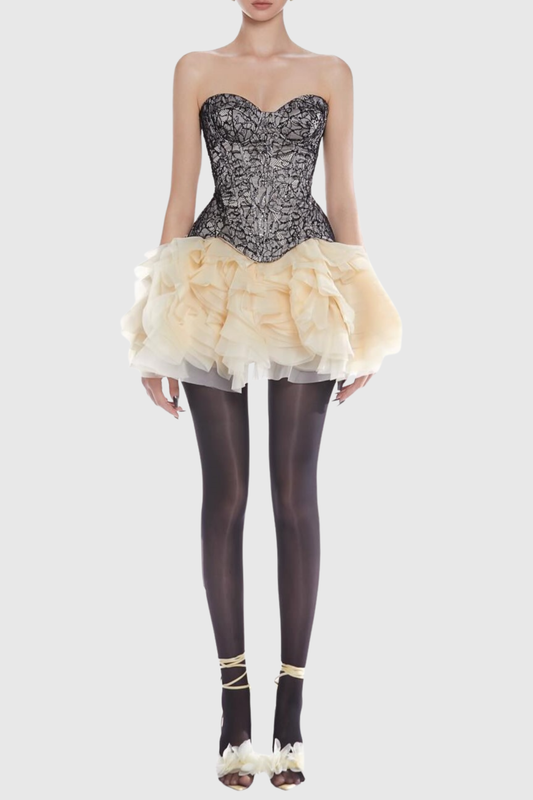 Mawar Lace Corset - Beige
