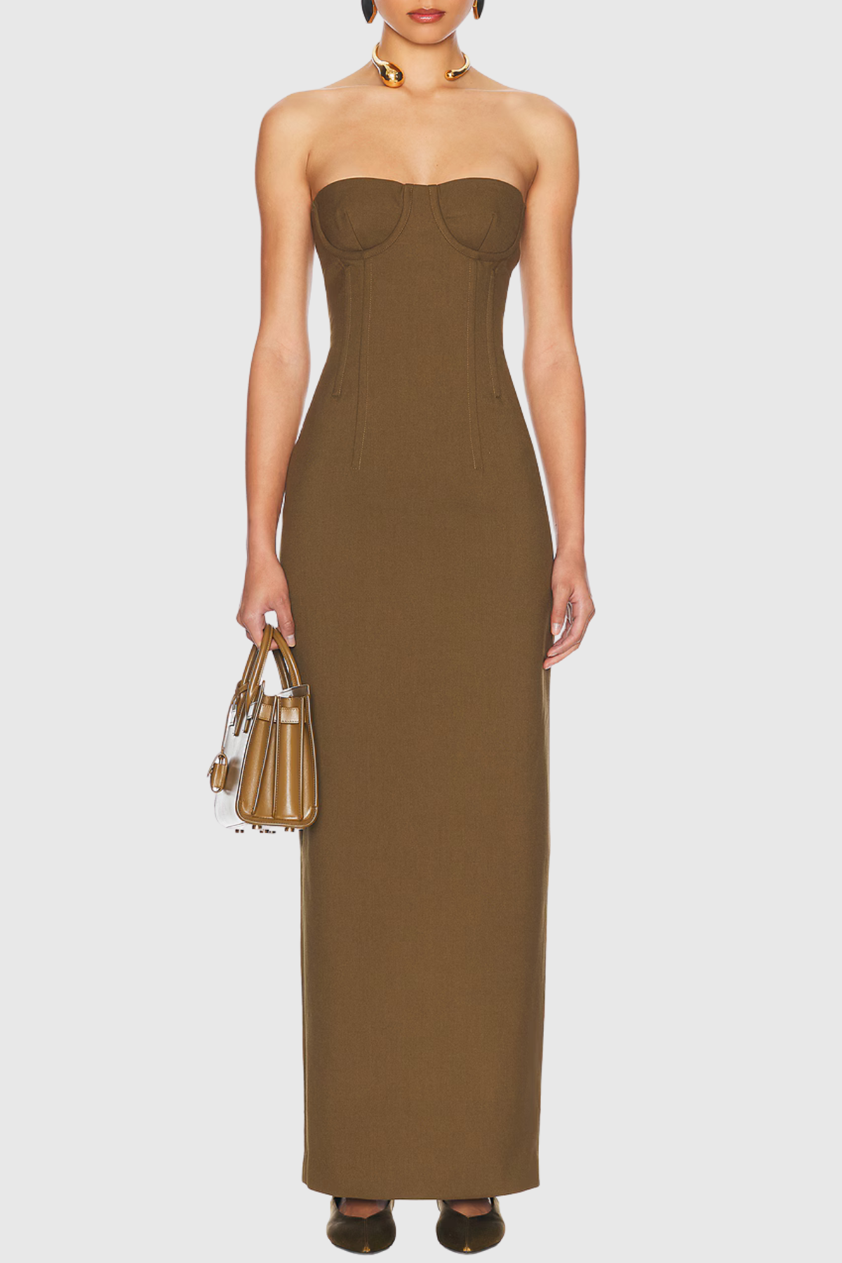 Maxiya Strapless Boned Maxi Dress