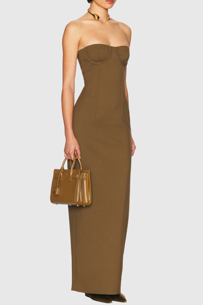 Maxiya Strapless Boned Maxi Dress