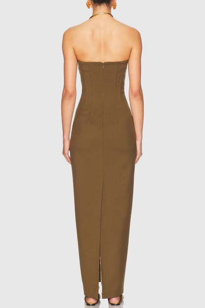 Maxiya Strapless Boned Maxi Dress