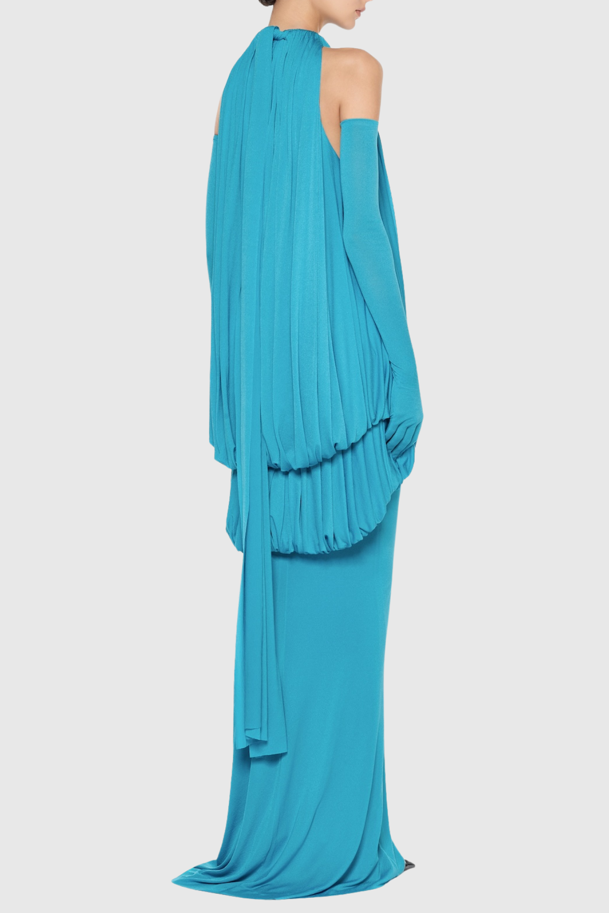Mbba Sleeveless Ruched Maxi Dress - Blue