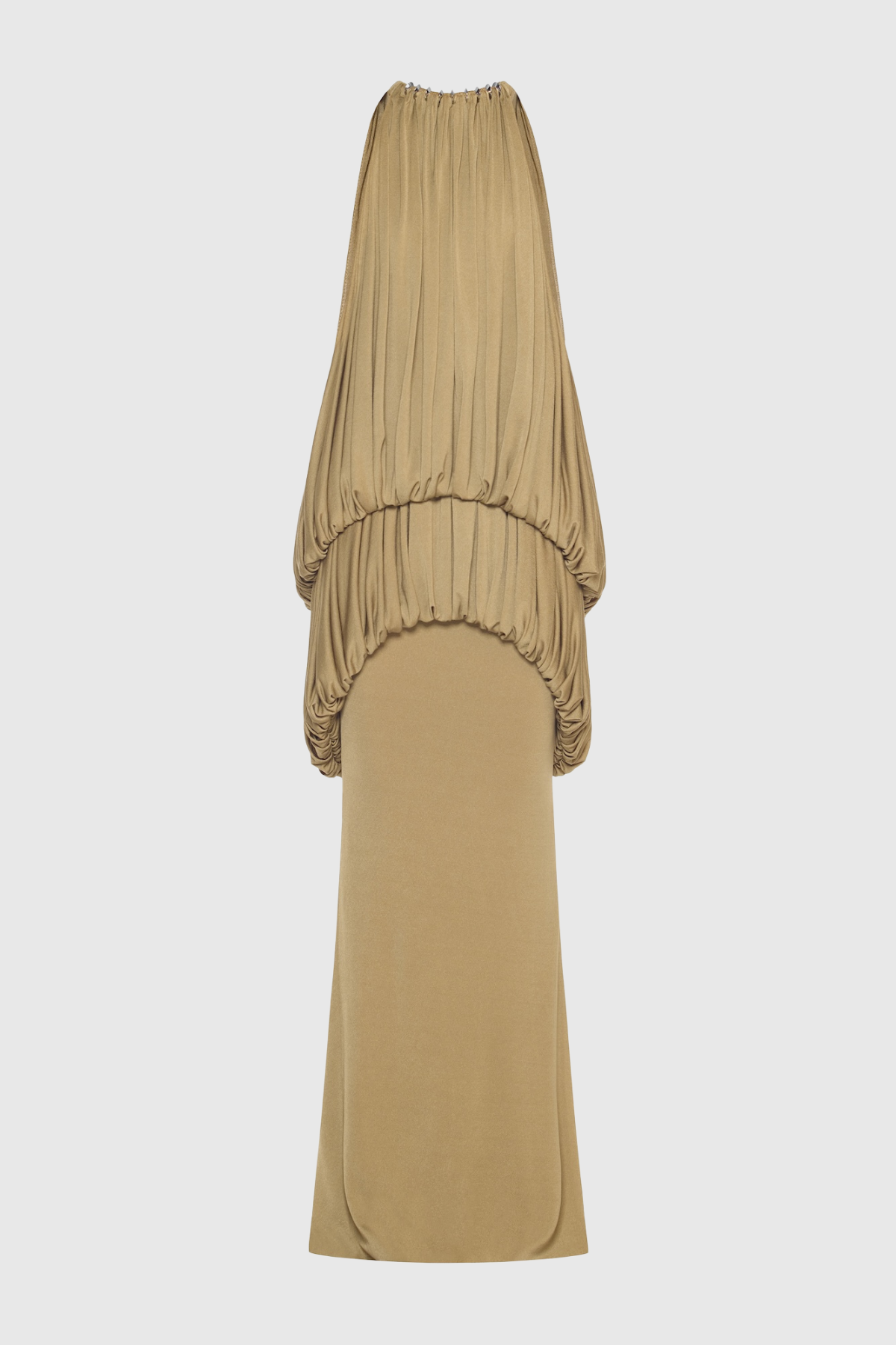 Mbba Sleeveless Ruched Maxi Dress - Brown