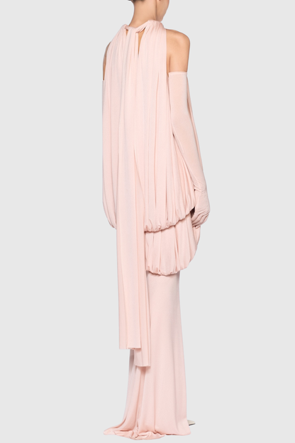 Mbba Sleeveless Ruched Maxi Dress - Pink