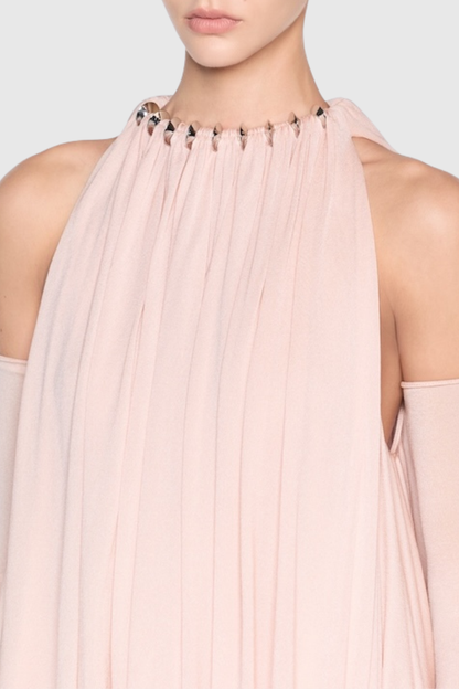 Mbba Sleeveless Ruched Maxi Dress - Pink