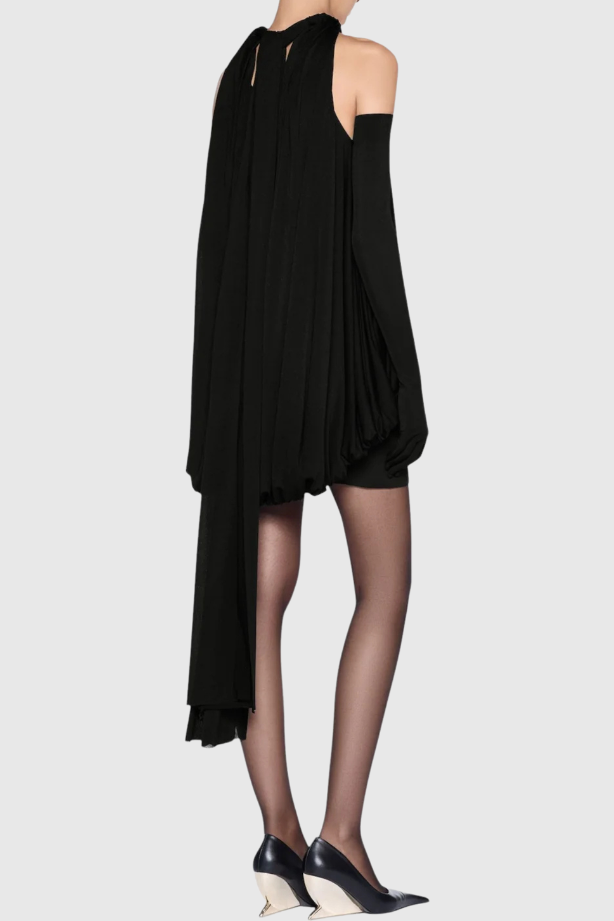 Mbba Sleeveless Ruched Mini Dress - Black