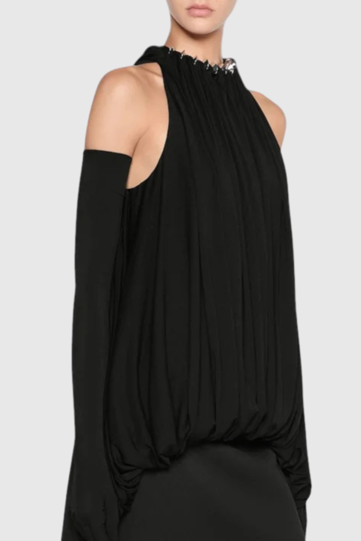Mbba Sleeveless Ruched Mini Dress - Black