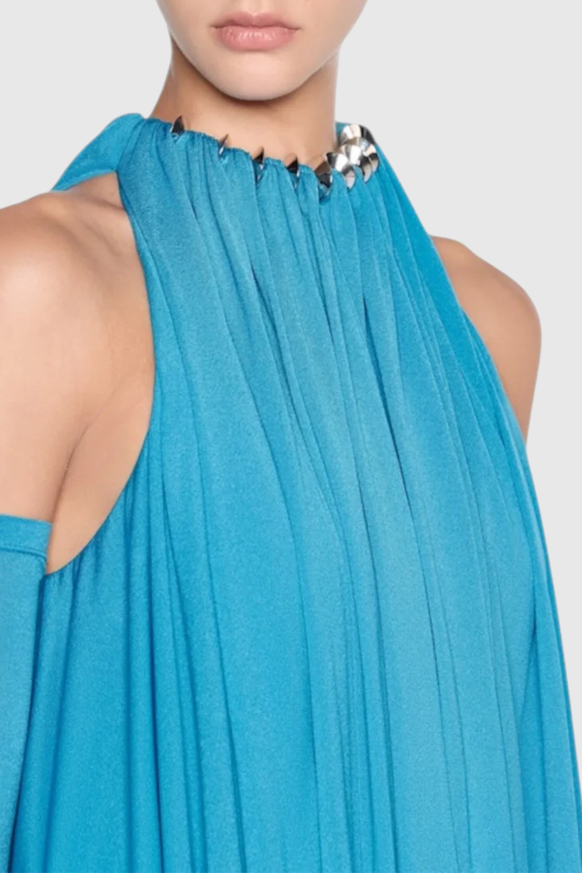 Mbba Sleeveless Ruched Mini Dress - Blue