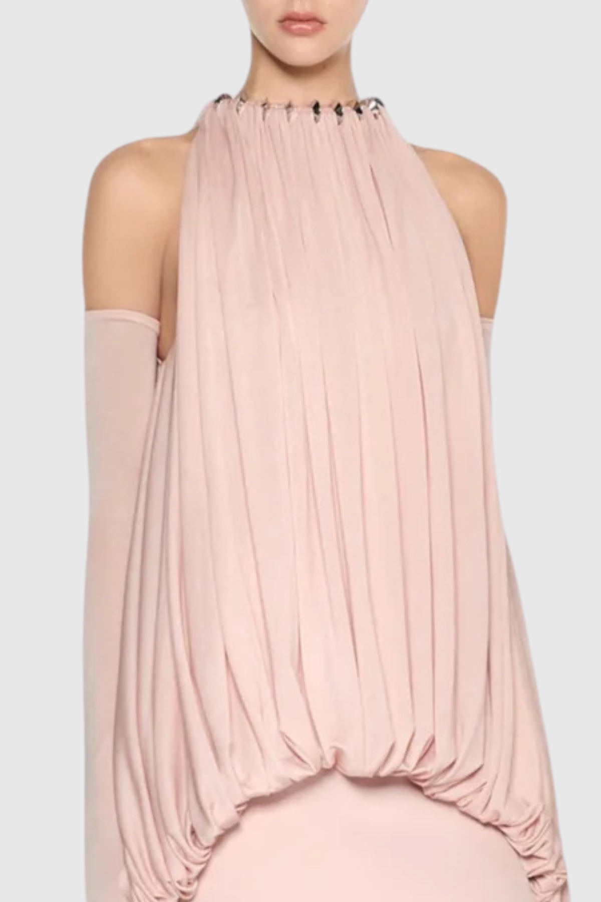 Mbba Sleeveless Ruched Mini Dress - Pink