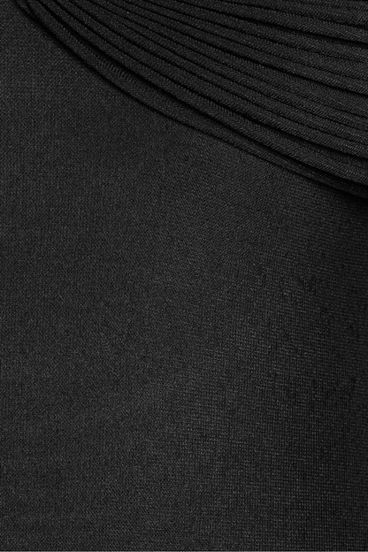 Mbban Metal Ruched Bodysuit - Black