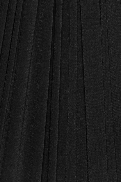 Mbban Sleeveless Metal Ruched Maxi Dress - Black