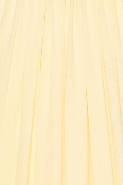 Mbban Sleeveless Metal Ruched Maxi Dress - Yellow