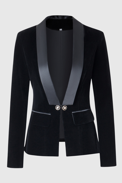 Mccoy Velvet Blazer - Black