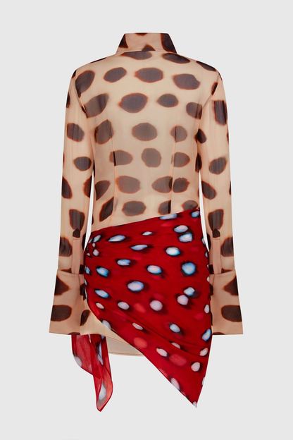 Meera Print Mini Shirt Dress