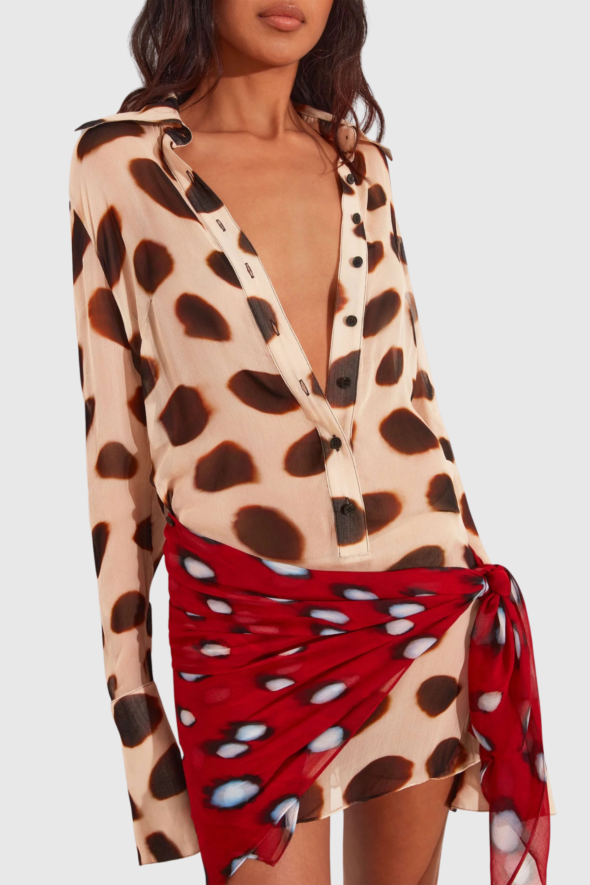 Meera Print Mini Shirt Dress