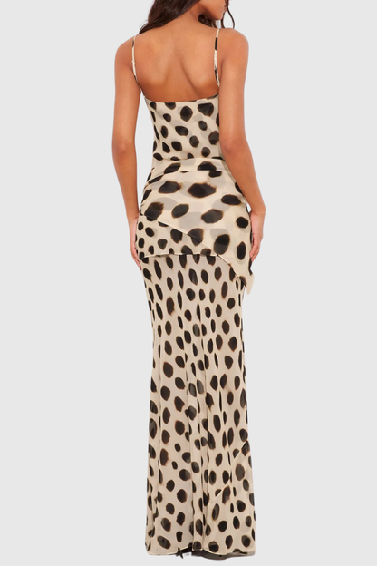 Meera Print Tie Up Maxi Dress