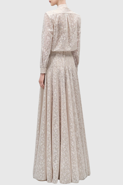 Melrose Floral Crystal Embellished Lace Shirt