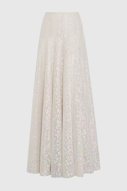 Melrose Floral Crystal Embellished Lace Shirt