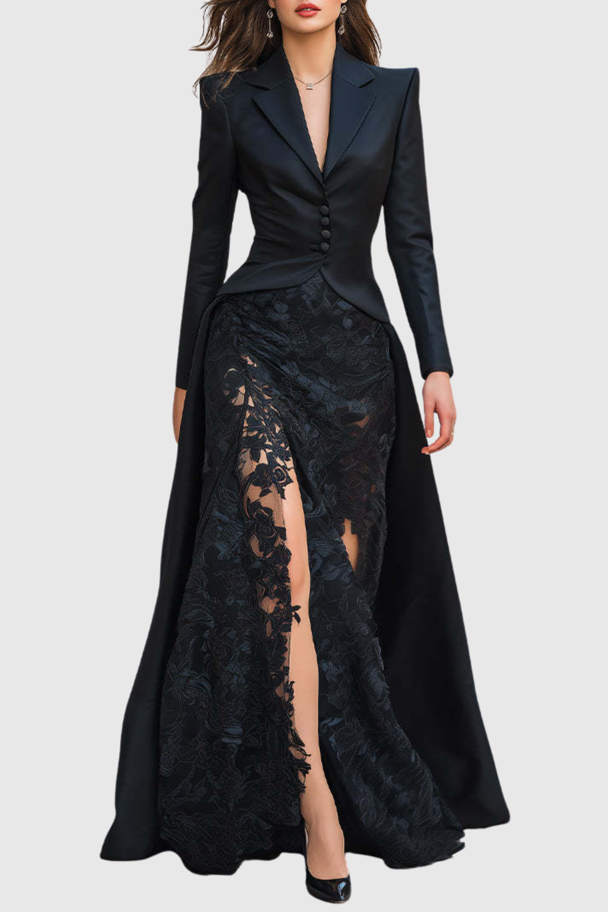 Mena Panel Lace Maxi Dress