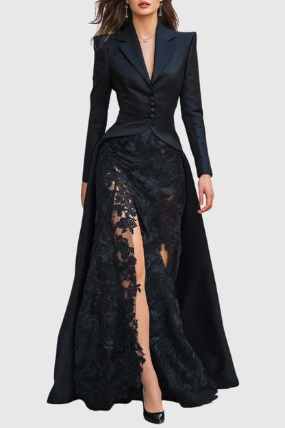 Mena Panel Lace Maxi Dress