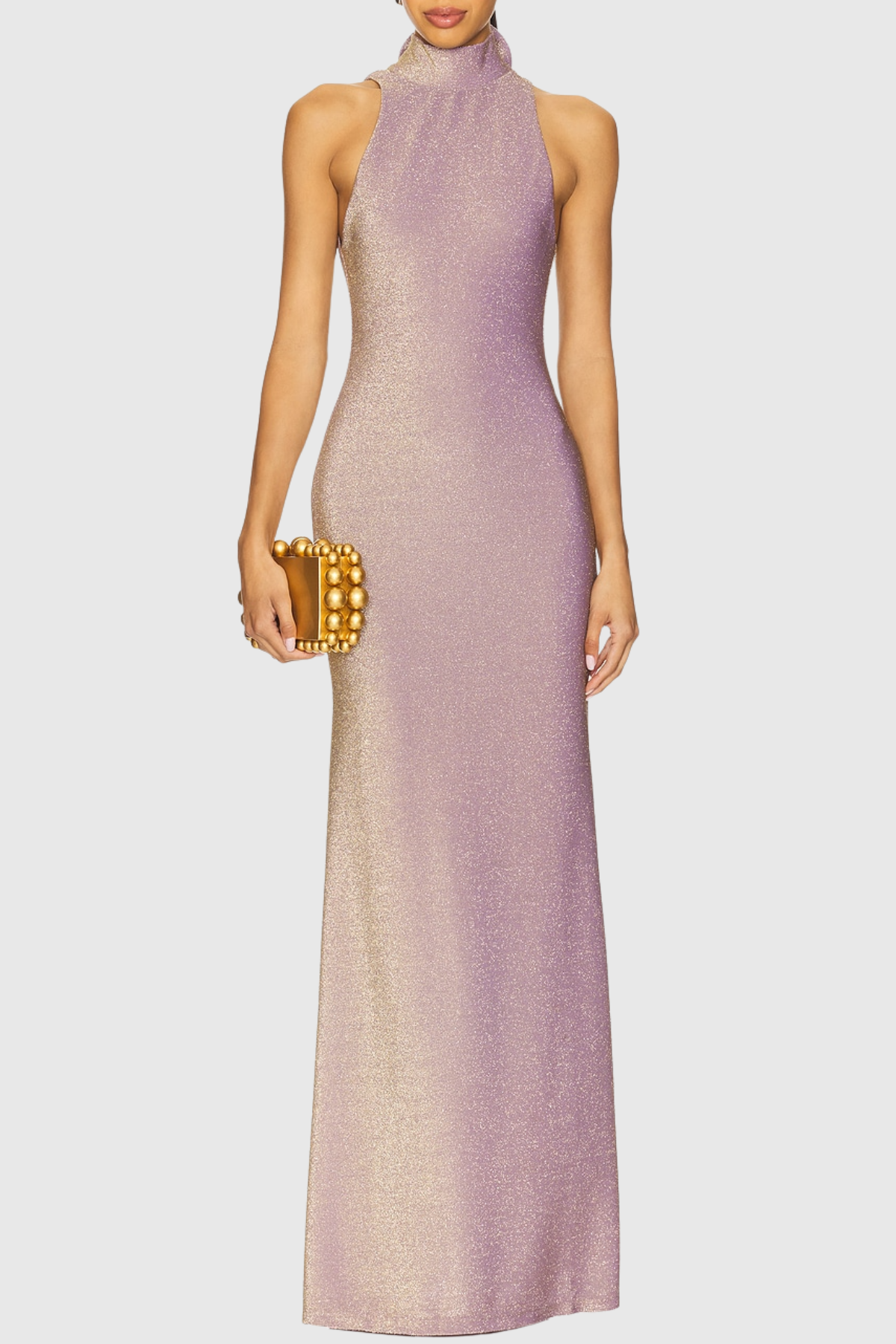 Mercer Glitter Sleeveless Backless Maxi Dress