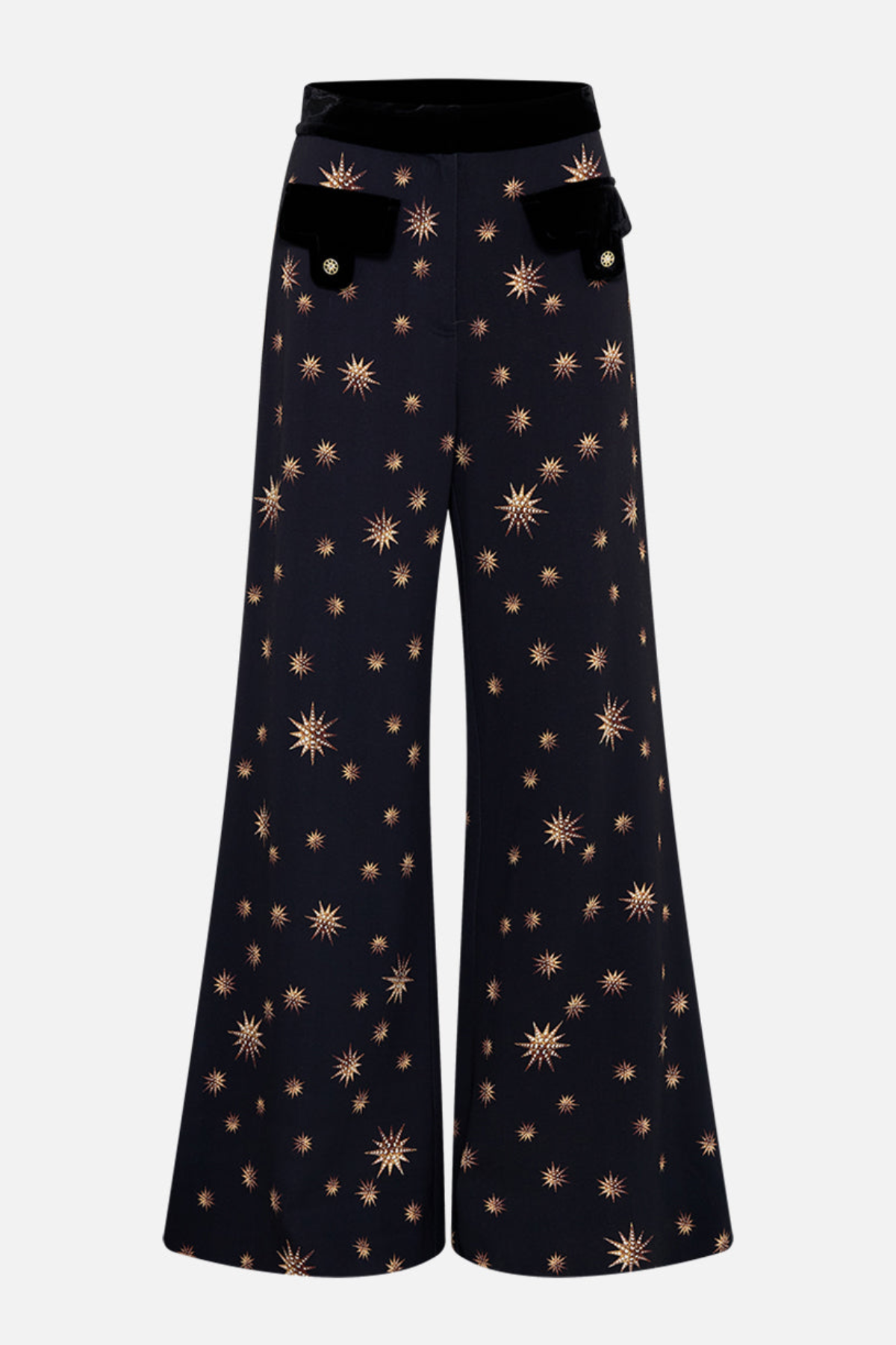 Merita Star Embroidered Feather Blazer & Pants Set