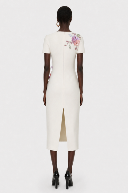 Mikaela Floral Sequin Midi Dress