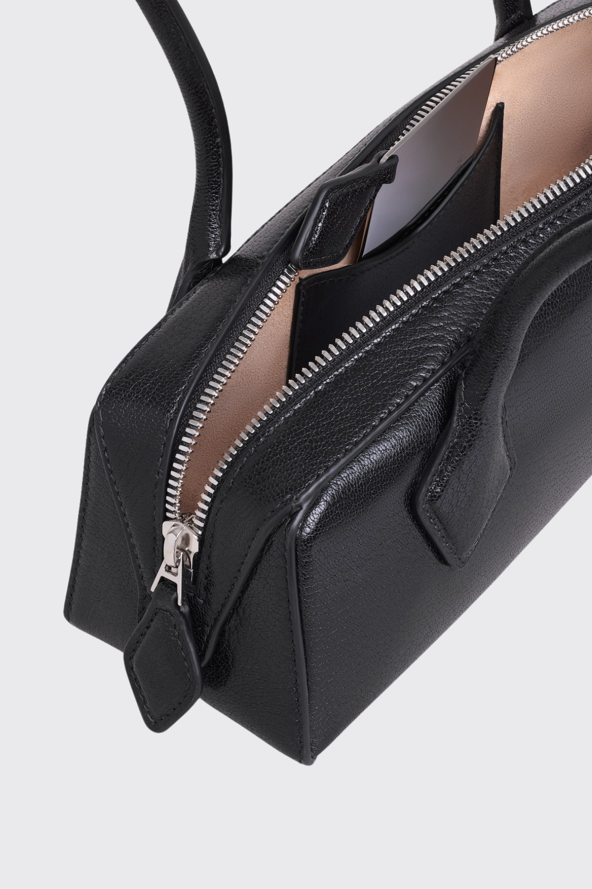 Mikki Leather Shoulder Bag - Black
