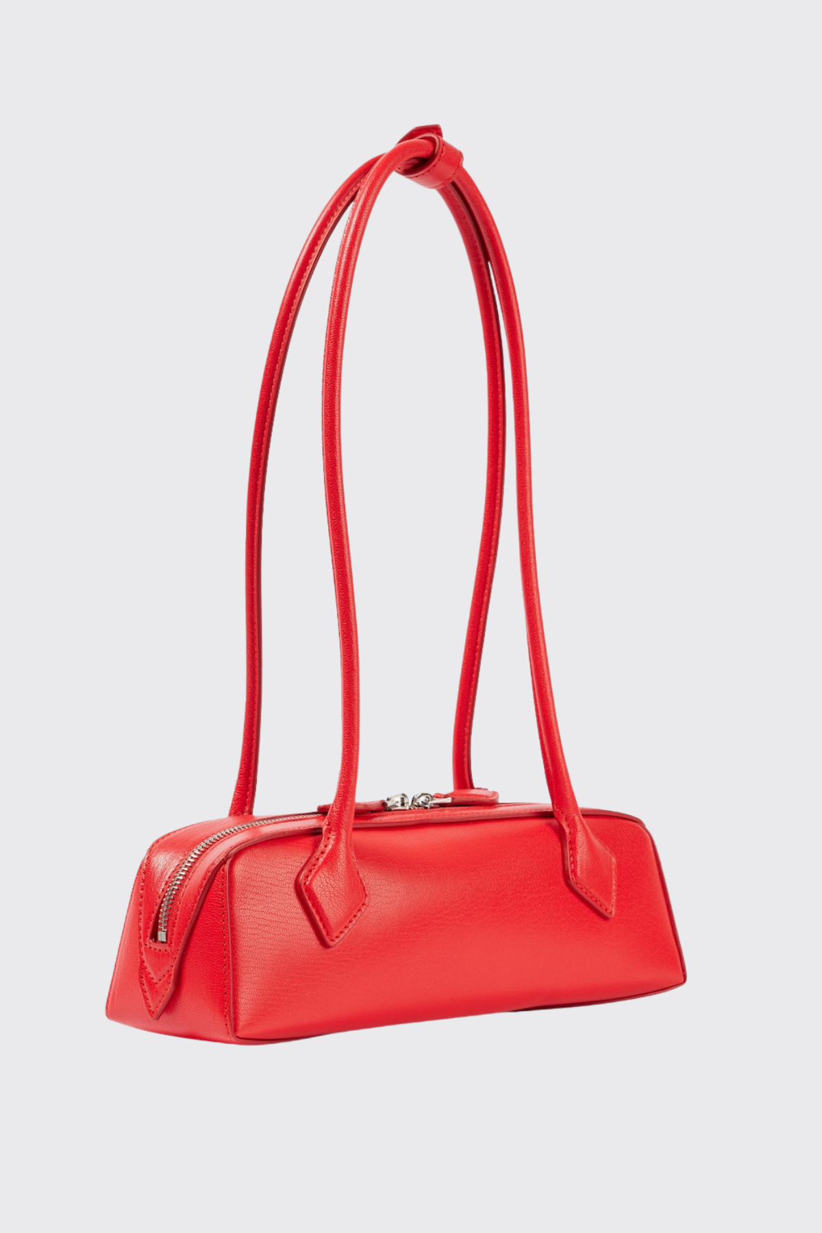 Mikki Leather Shoulder Bag - Red