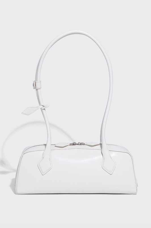 Mikki Leather Shoulder Bag - White