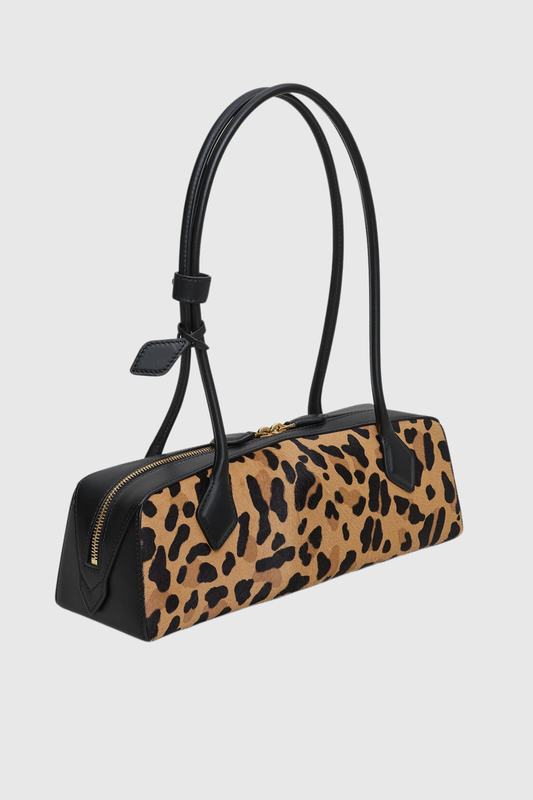 Mikki Suede Shoulder Bag - Leopard