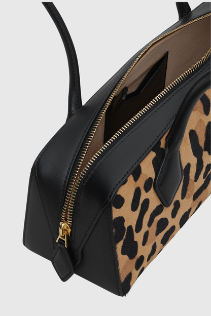 Mikki Suede Shoulder Bag - Leopard