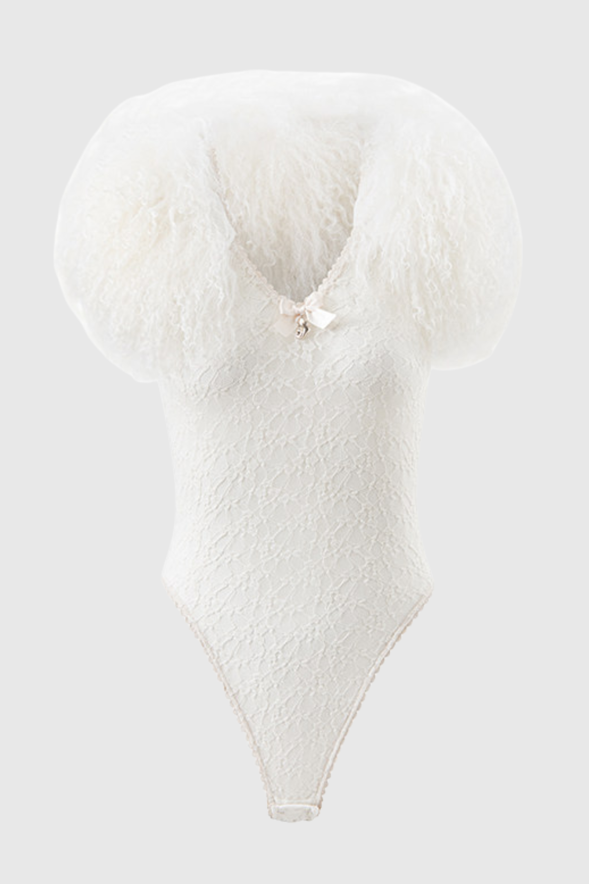 Milot Faux Fur Lace Bodysuit