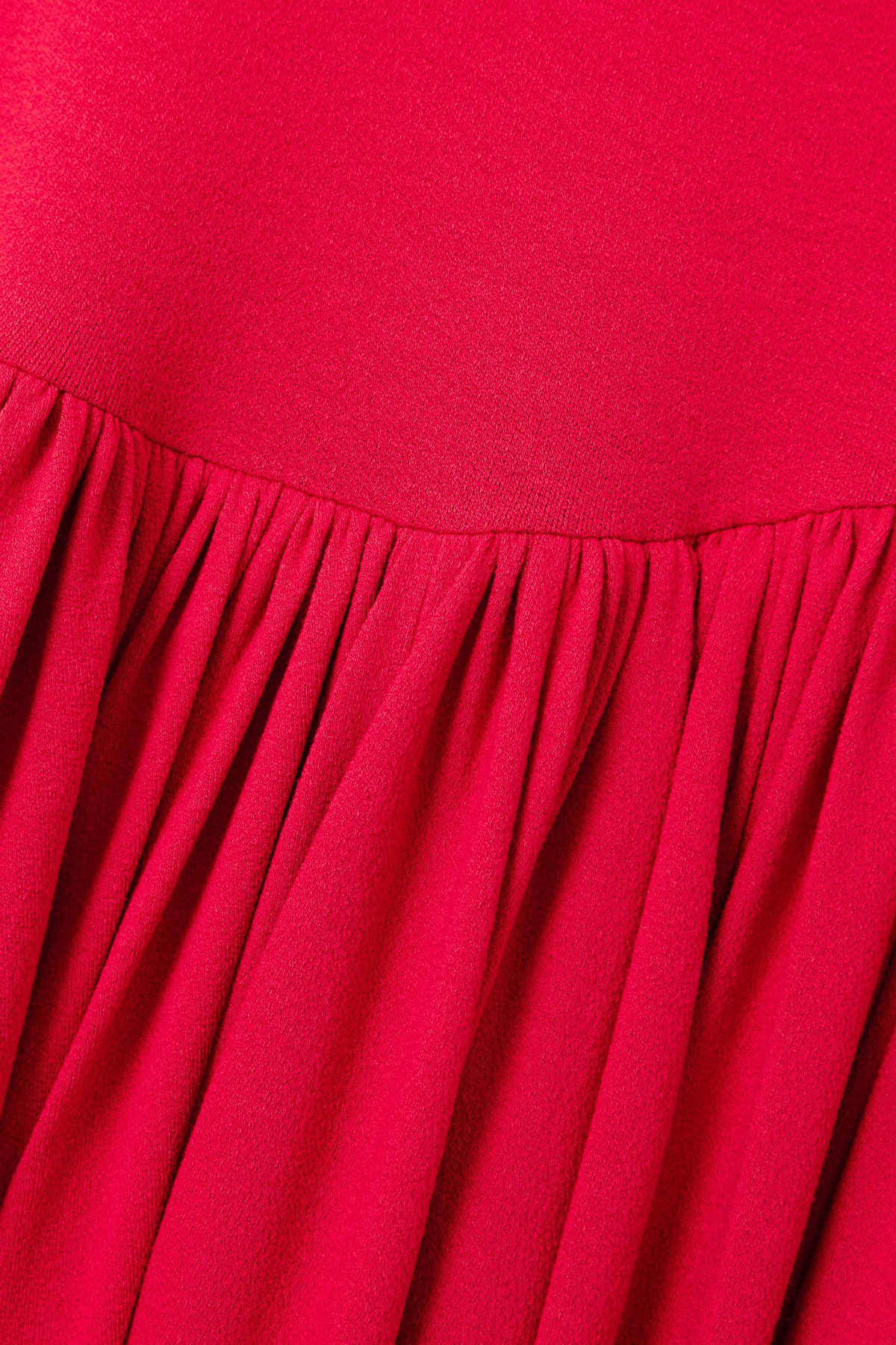 Miltrz Draped Slit Maxi Dress - Red