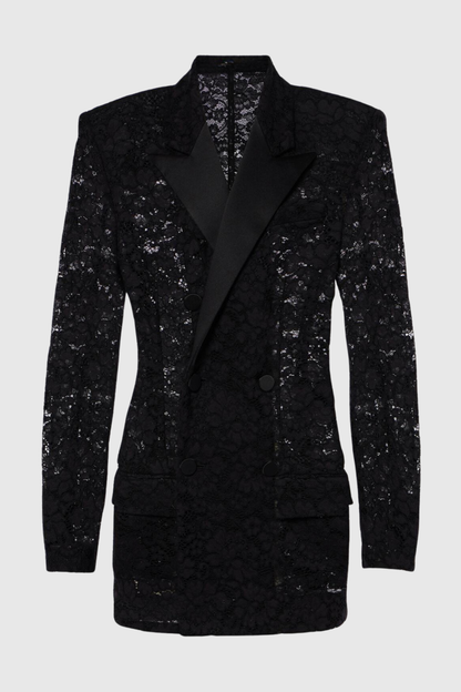 Minna Satin Trim Lace Blazer