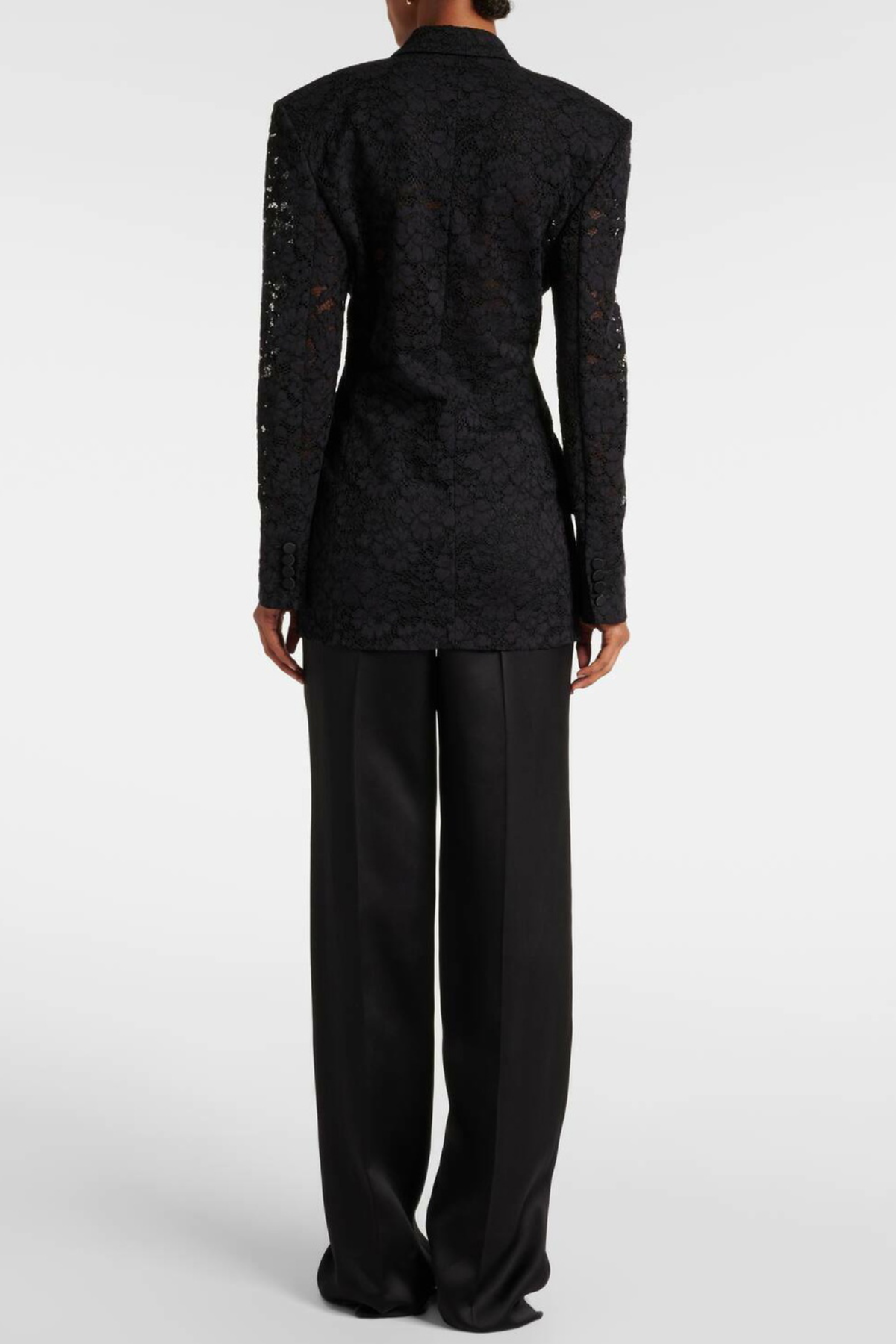 Minna Satin Trim Lace Blazer