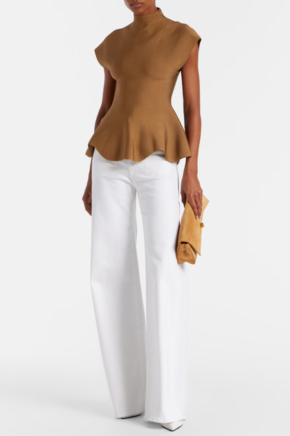 Minta Knit Peplum Top