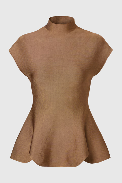 Minta Knit Peplum Top