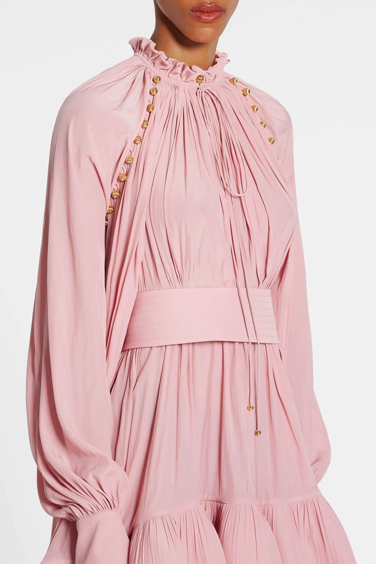 Mioya Asymmetric Ruffle Maxi Dress