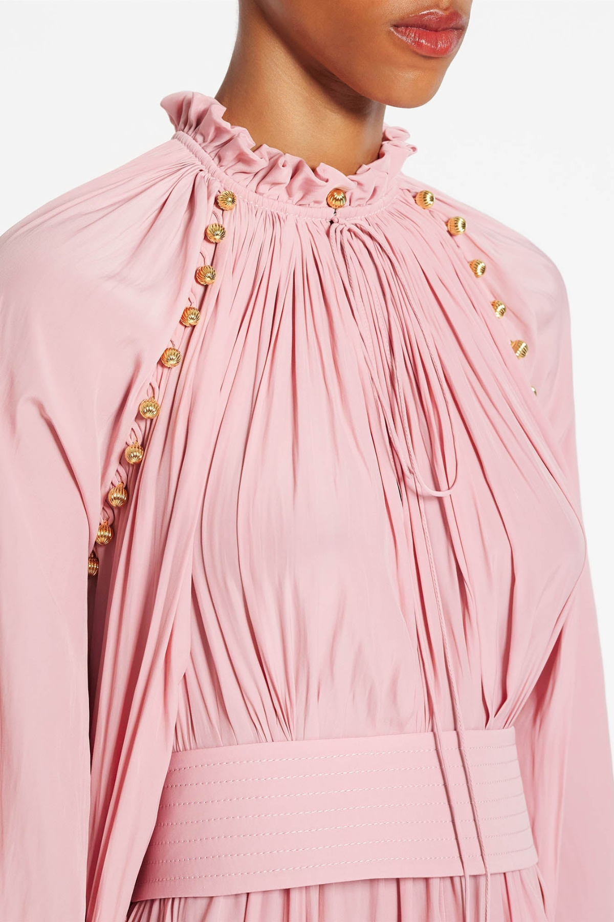 Mioya Asymmetric Ruffle Maxi Dress