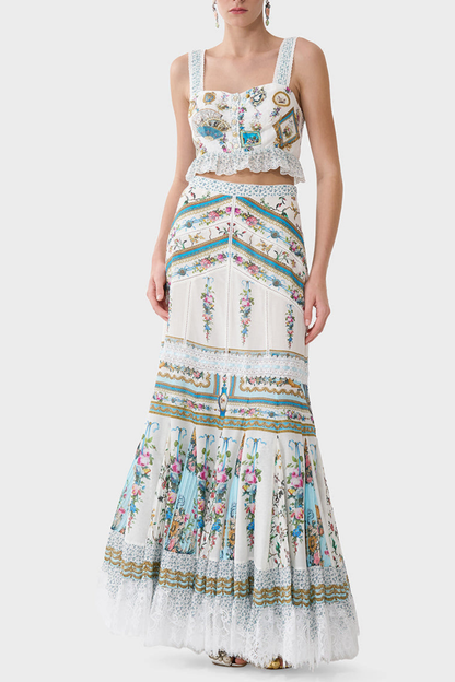 Miraba Print Top & Maxi Skirt Set