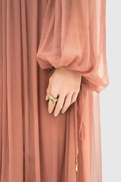 Miraca Ruffle Ruched Maxi Dress