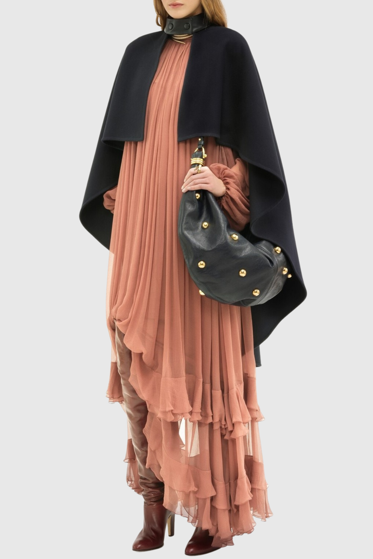 Miraca Ruffle Ruched Maxi Dress