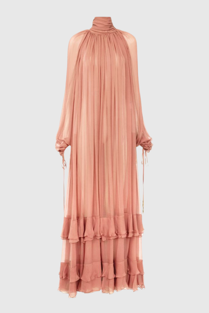 Miraca Ruffle Ruched Maxi Dress