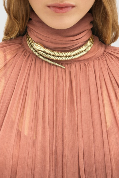 Miraca Ruffle Ruched Maxi Dress