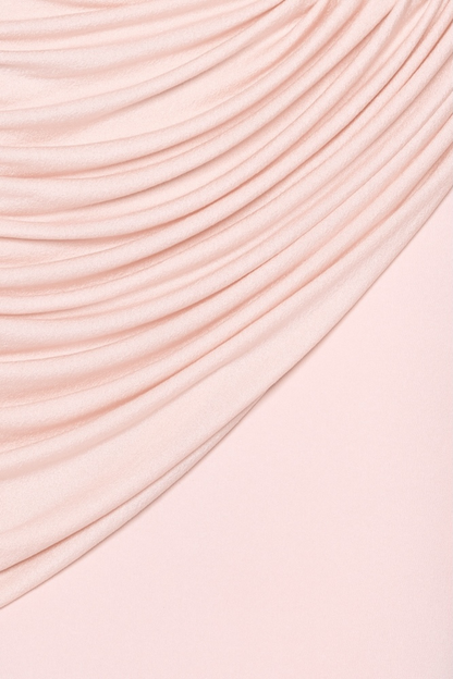 Miyuki Asymmetric Ruched Maxi Dress - Pink