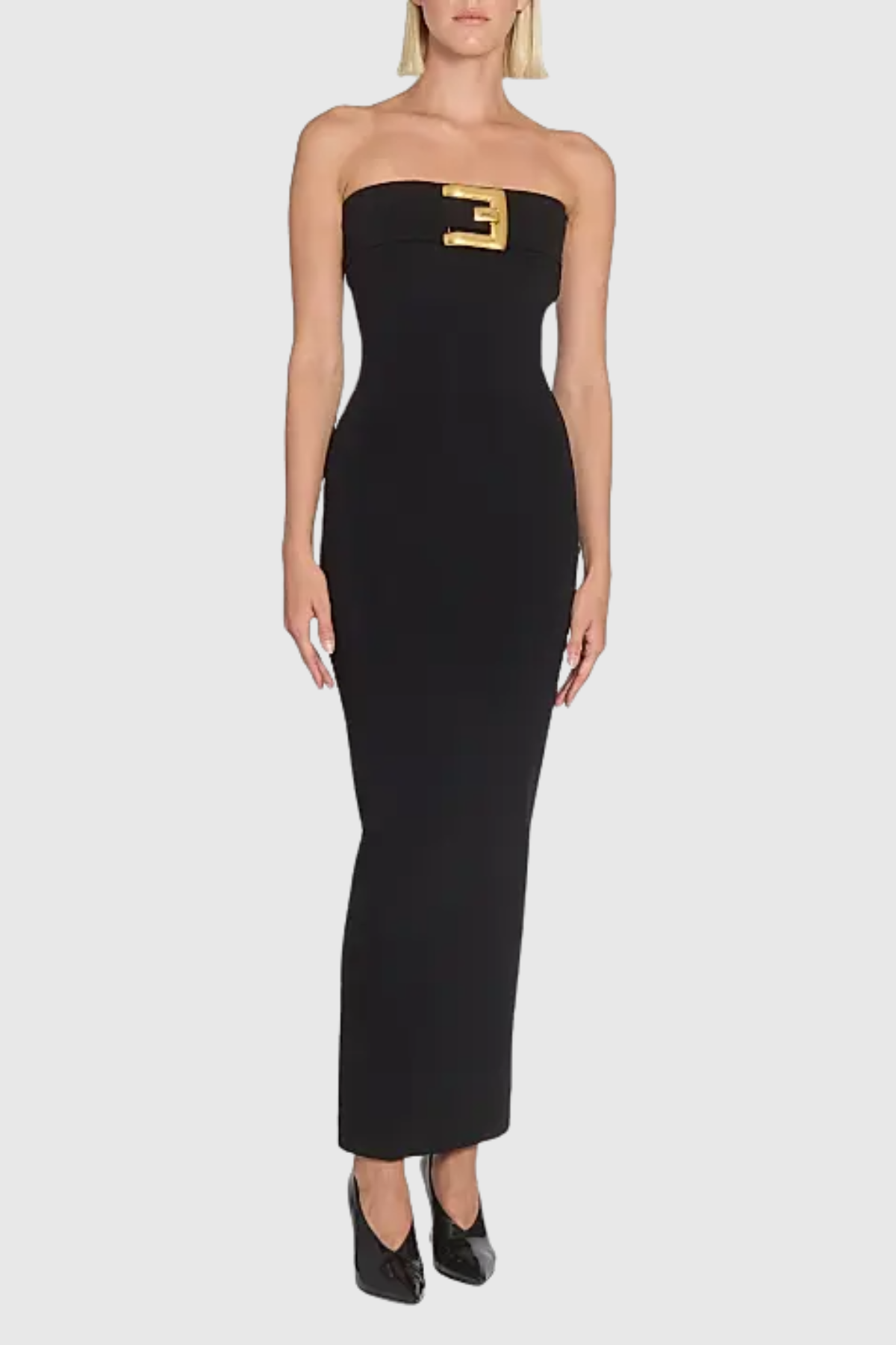 Mollee Strapless Belt-embellished Maxi Dress